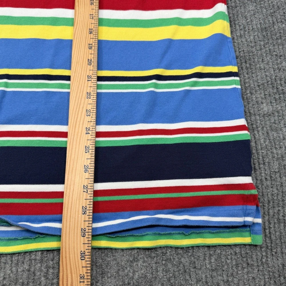 Polo Ralph Lauren Mens Polo 3XB Blue Striped Short Sleeve Cotton Casual Big Tall
